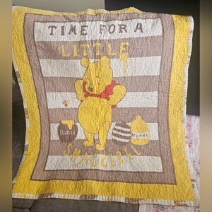 Winnie the Pooh Baby Blanket Quilt. Cotton. Homemade